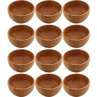 12 Molheiras Lyor Verona Bowls 50ml Bambu Servir Restaurante Hamburgueria Maionese