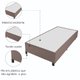 Cama Box 0,79 m com 38cm de Altura Prince Suede Cinza