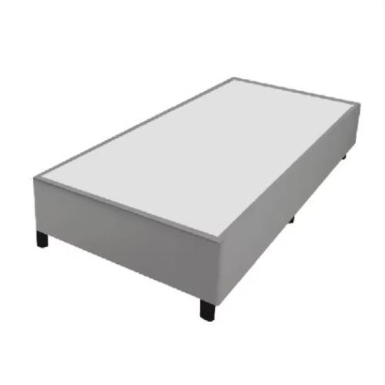 Cama Box 0,79 m com 38cm de Altura Prince Suede Cinza