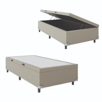 Cama Box com Baú Solteiro 0,88m com 41cm de Altura Prince Bege