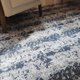 Tapete Azul Marinho Antiderrapante para Quarto Sala 200x135cm Retangular Poliéster Odessa Azul/Marinho
