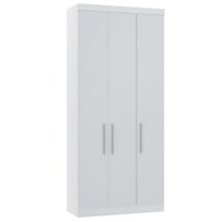 Guarda Roupa Modulado 101,50cm 3 Portas Alpes Luciane Móveis Branco