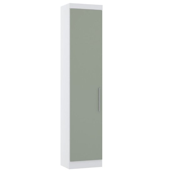 Guarda Roupa Sapateira Modulado 50cm 1 Porta Alpes Luciane Móveis Branco/Verde