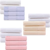 Jogo de Toalha 6 Peças Banho Aveludado Para Bordar Artesanalle Dohler - Branco Marfim