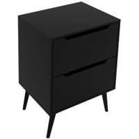 Gabinete Para Banheiro 60 cm Com 2 Gavetas BN3639 Preto Tecno Mobili