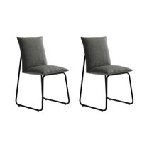 Conjunto 2 Cadeiras de Jantar Soft 1750 Carraro Grafite Preto