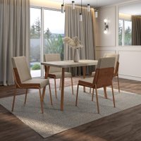 Conjunto Sala de Jantar 4 Cadeiras San Lorenzo Carraro Pet Ros
