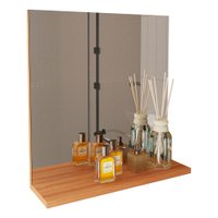 Espelheira Para Banheiro 1 Prateleira BN3642 Amendoa Tecno Mobili