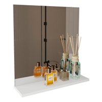 Espelheira Para Banheiro 1 Prateleira BN3642 Branco Tecno Mobili