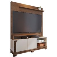 Estante Home Para TV 65 Polegadas Jurere Amendoa Off White Matte CLB