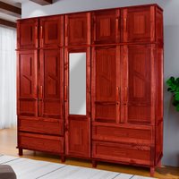 Guarda-Roupa Casal Campo Grande 10 Portas 4 Gavetas com Espelho Mel - Rodmoveis