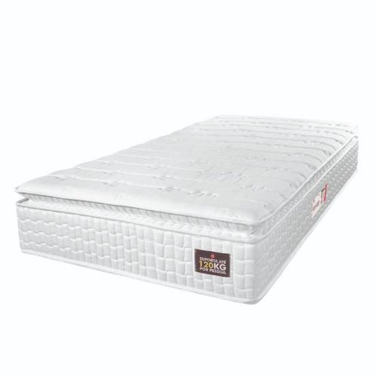 Colchão Solteiro Espuma D33 Vangogh Pillow Top 88x188x29cm Branco Hellen - Suporta até 120kg por Pessoa