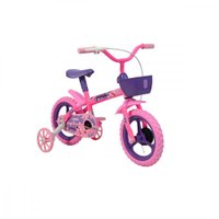Bicicleta Infantil Aro 12 Athor Joaninha Rosa C- Kit Violeta