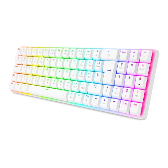 Teclado Mecânico Gamer K626 Branco Switch Marrom Redragon