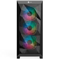 Gabinete Gamer Hayom GB1770, Lateral em Vidro Temperado, 4x Fans RGB, USB 3.0, EATX, Preto