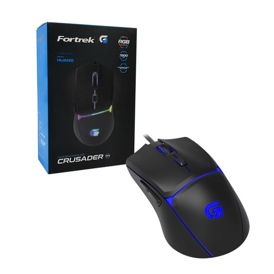 Mouse Gamer Fortrek G Crusader RGB, USB, 7200DPI, Preto - 70526