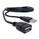 Cabo Extensor USB 2.0 X-Cell, USB Macho x USB Fêmea, 2m, Preto - XC-M/F-2M