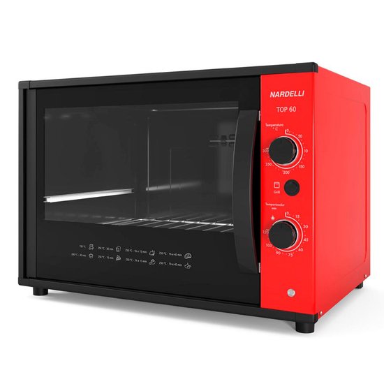 Forno Elétrico Top60 Bancada 60 Litros Nardelli 600273 - Vermelho