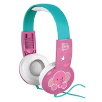 Fone De Ouvido Headphone Rosa Infantil Kids Com Cabo