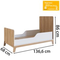 Berço Mini Cama 3 Em 1 FM001 Itapua Branco Comm