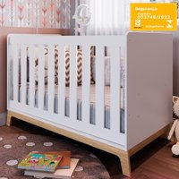 Berço Mini Cama 3 Em 1 Com Colchao FM011 Branco Comm