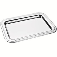 Bandeja de Inox Tramontina Ciclo Retangular 42x30cm para Servir Cafezinhos Chás Rasa