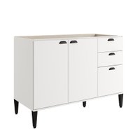 Balcão de Cozinha 1200mm s/ Tampo Lótus Carraro Branco