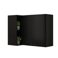Aéreo de Cozinha Canto 2 Portas Lótus Carraro Preto