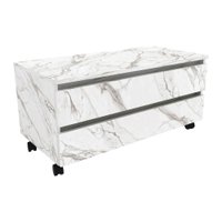 Gabinete Banheiro Com 2 Gavetas com Rodízios 80cm Multimóveis VCR10083