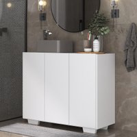 Gabinete Banheiro Com 3 Portas 90cm Multimóveis V5031