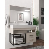 Gabinete Banheiro C/ Cuba e Espelheira 80cm Multimóveis VCR10071