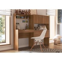 Estante com Estação de Trabalho para cama Solteiro Carmel Art In Moveis
