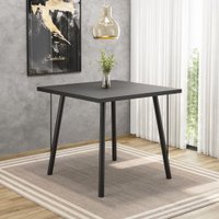 Mesa De Jantar Belo Yan 0,80X0,80 Estilo Industrial - Preto
