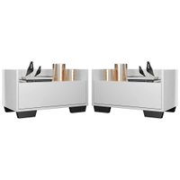 Kit C/ 2 Mesas de Cabeceira 80cm Multimóveis V4003