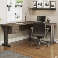 Mesa de Escritório em L 2 Gavetas Versatile Munique 1,70m x 1,50m