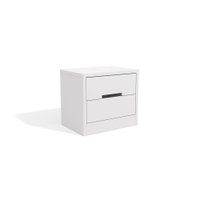 Mesa De Cabeceira Com 2 Gavetas Kappesberg Branco S822