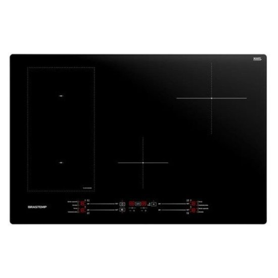 Cooktop Brastemp 4Q Indução Flexizone Preto 220V BDJ77BEBNA
