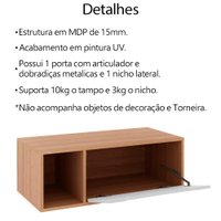 Conjunto 3 Peças Para Banheiro BN3600X43X44 Amendoa Branco Tecno Mobili