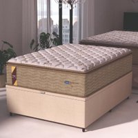 Cama Box Baú Colchão Casal Probel Molas Guarda Costas Max Pillow Top 138x188x81cm Branco / Bege Cama Box Baú Colchão Casal Probel Molas Guarda Costas Max Pillow Top 138x188x81cm Branco / Bege