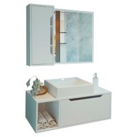 Conjunto 3 Peças Para Banheiro BN3600X44X45 Branco Tecno Mobili