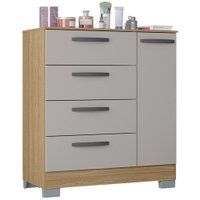 Comoda Sapateira 4 Gavetas 86 cm 868 Damasco Off White POQQ