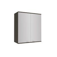Armário Aéreo Nox 2 Portas Onix/Steel 80 Cm