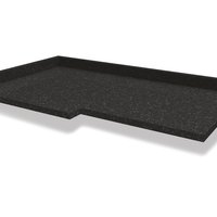 Tampo Para Balcão De Canto Kappesberg Preto Brilho 98cmx59cm