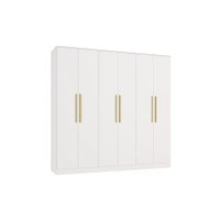Guarda-Roupa 6 Portas 4 Gavetas Kappesberg Adapt Branco
