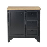 Gabinete Armário Banheiro Ditália c/Tampo BN-05 cor:preto