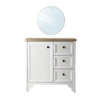 Gabinete Armário Banheiro Ditália c/Tampo+Espelho BN-05 cor:branco