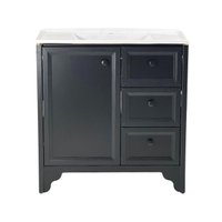 Gabinete Armário Banheiro Ditália c/Pia BN-05 cor:preto