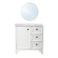 Gabinete Armário Banheiro Ditália c/Pia+Espelho BN-05 cor:branco