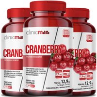 Cranberry Suplemento Alimentar 30 Capsulas 430mg Kit com 3