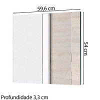 Conjunto 3 Peças Para Banheiro BN3600X37X38 Amendoa Metalizado Tecno Mobili